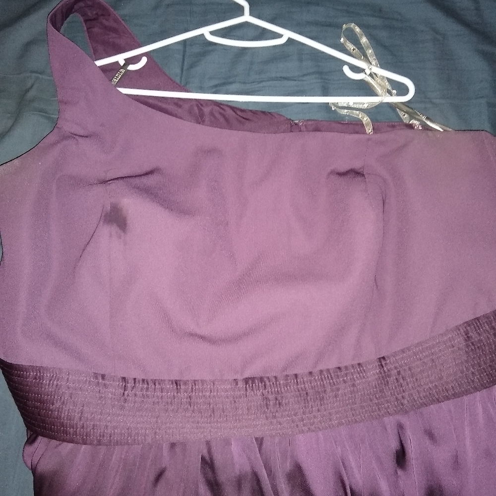 Bridesmaid dress, size 24 purple one shoulder